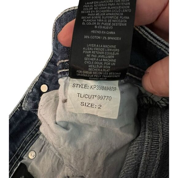 Kut from the Kloth Jeans Women's Size 2 Cameron Cuffed Straight-Leg Ankle Blue - Picture 8 of 14